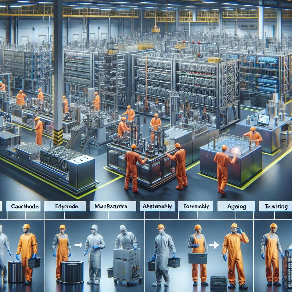 Lithium-ion battery production.