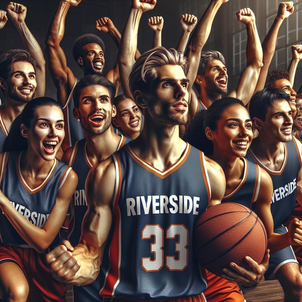 Riverside's triumphant basketball team.