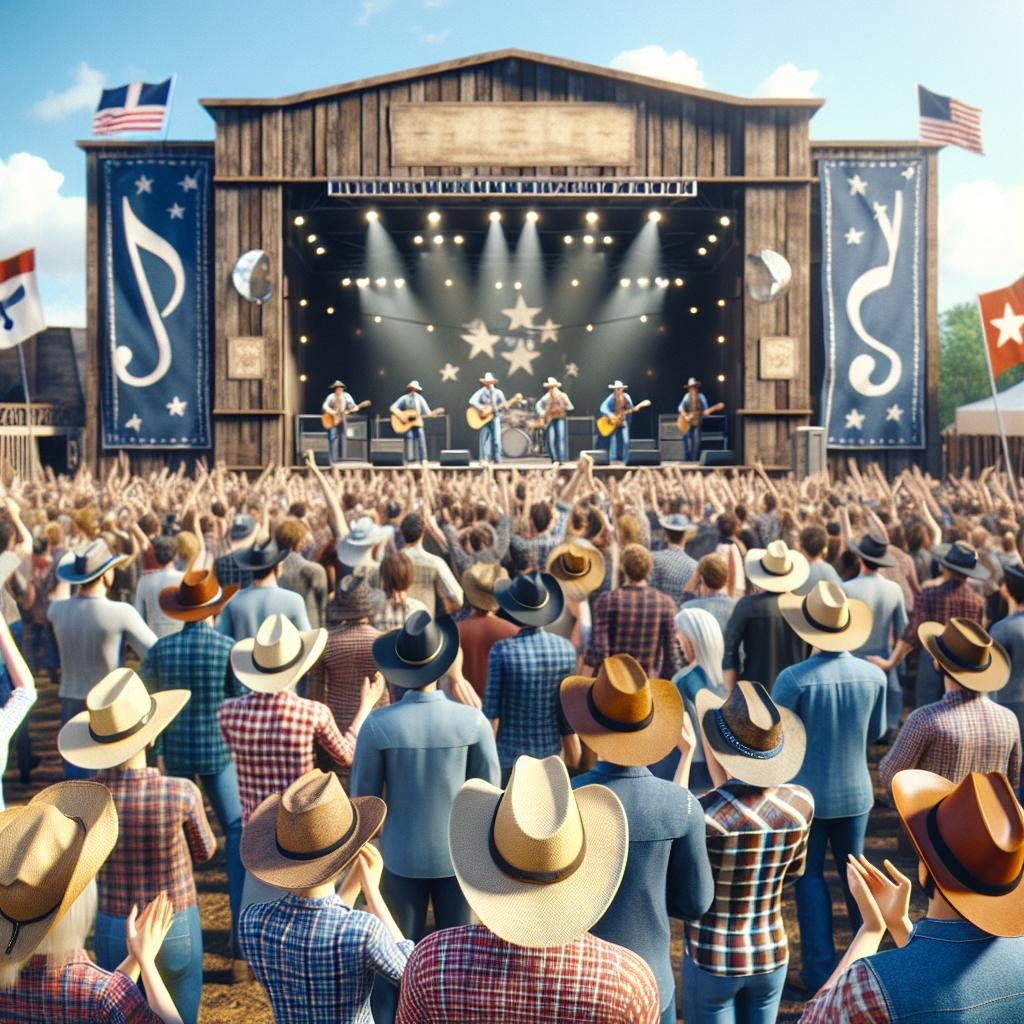 Country music festival scene.