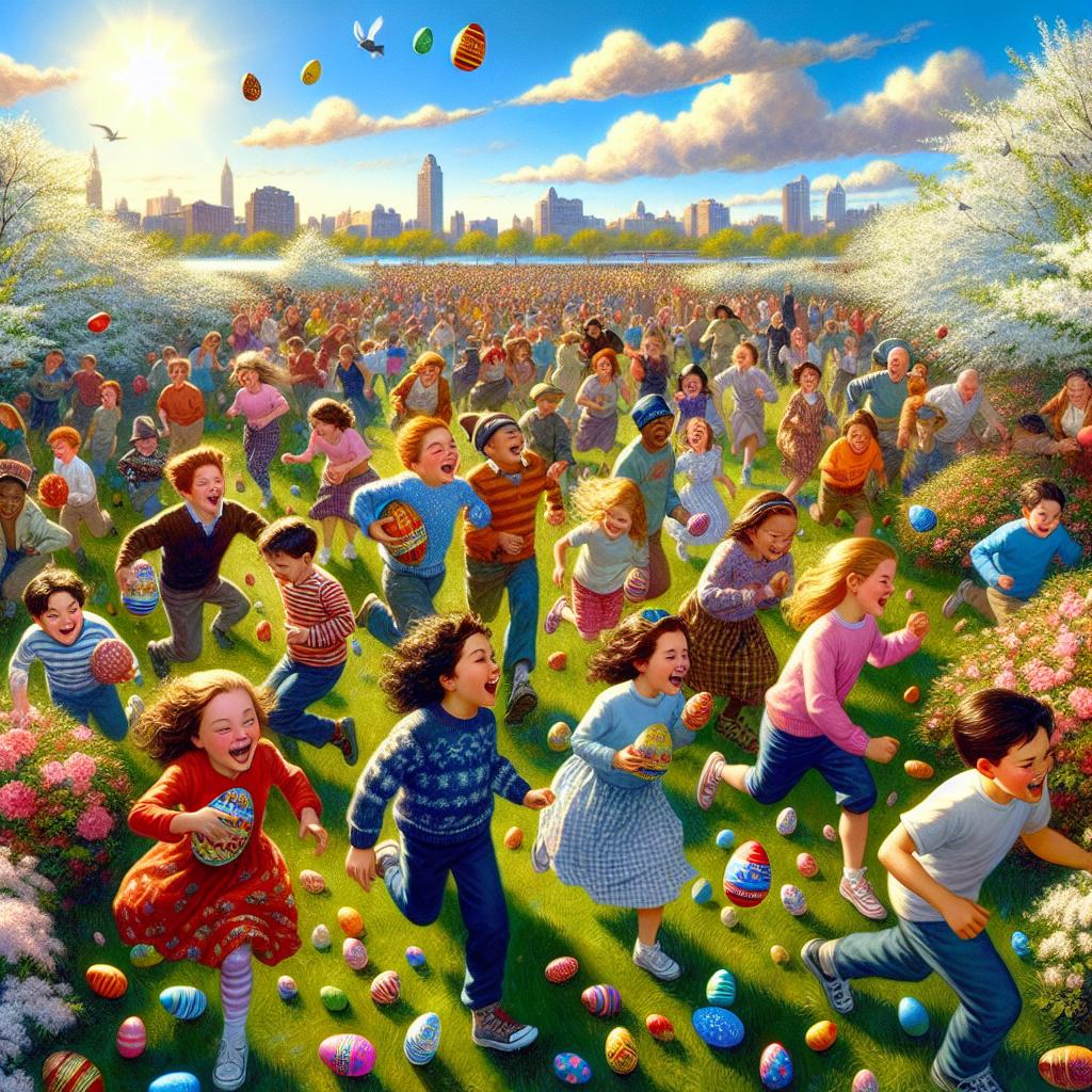 Easter egg hunt chaos