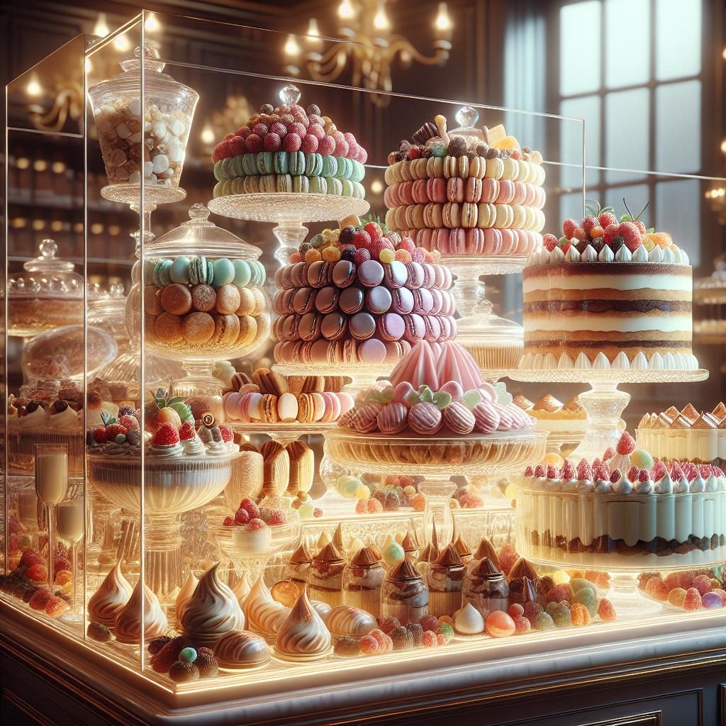 European dessert display concept