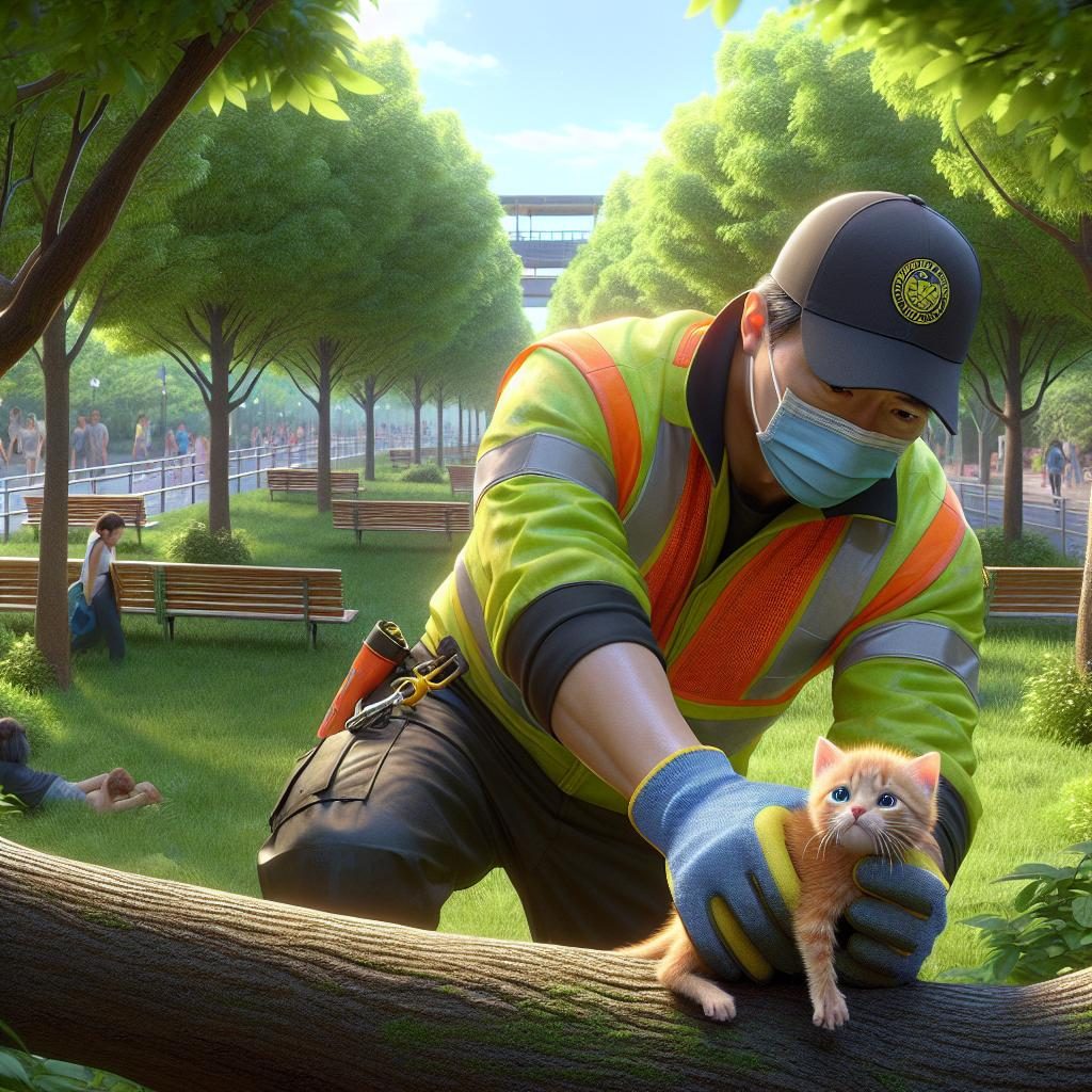 "Public works kitten rescue"