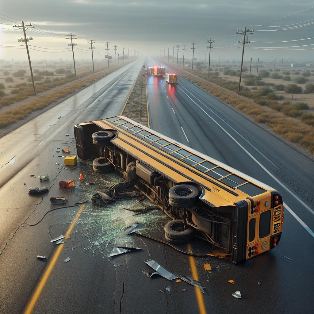 School bus accident aftermath