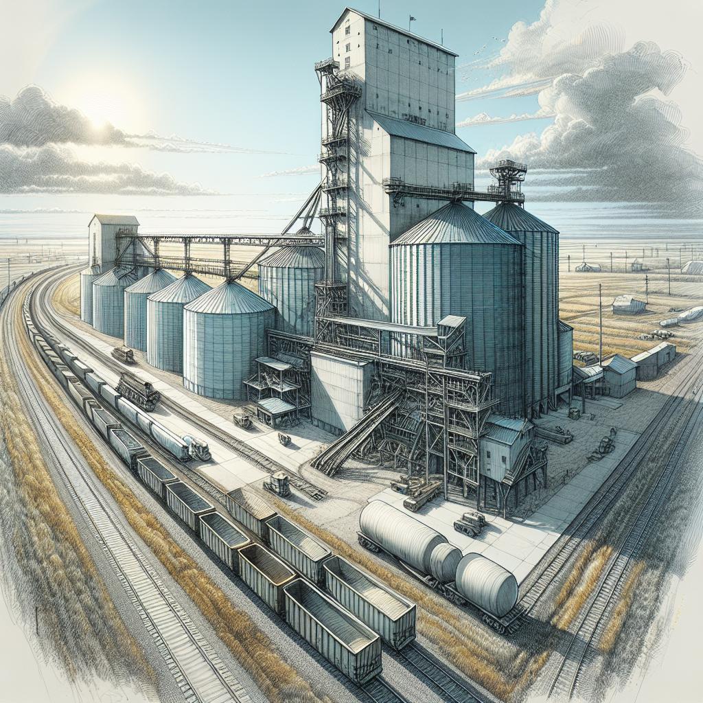 Grain elevator expansion illustration