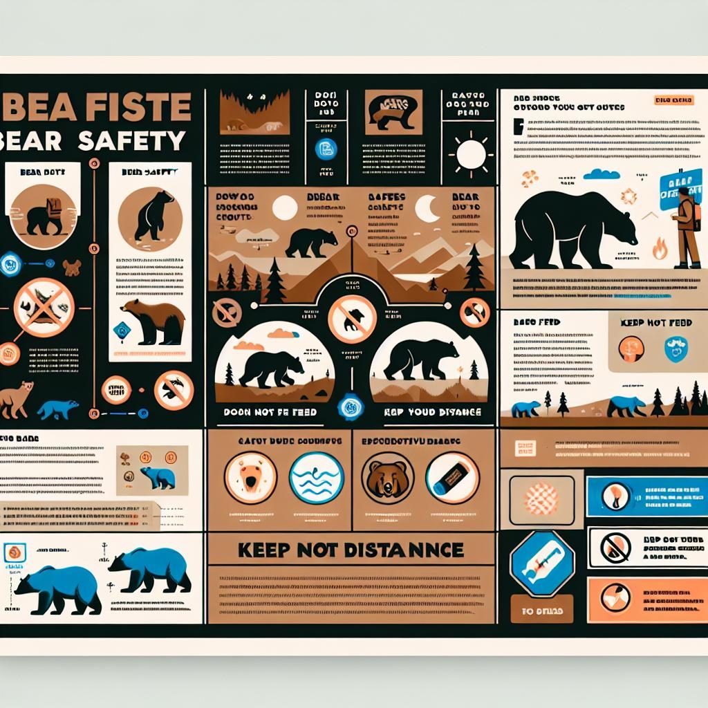 Bear safety infographic design