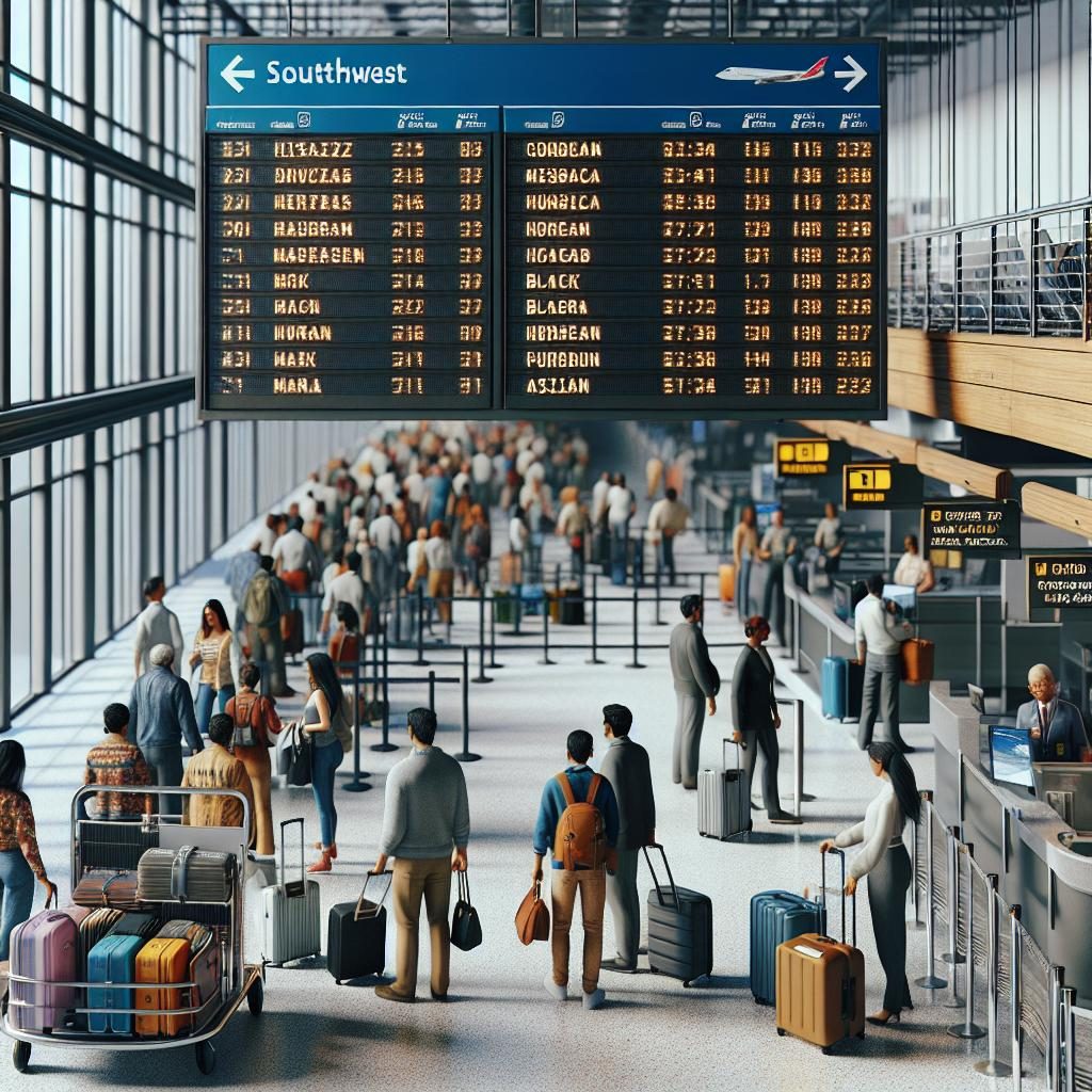 Southwest Airlines boarding gate.