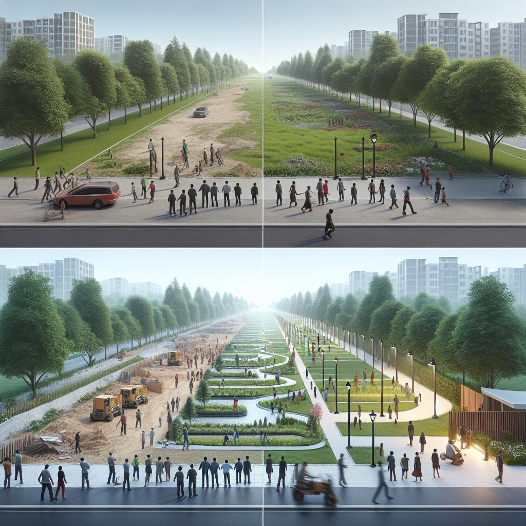 Public space transformation concept.