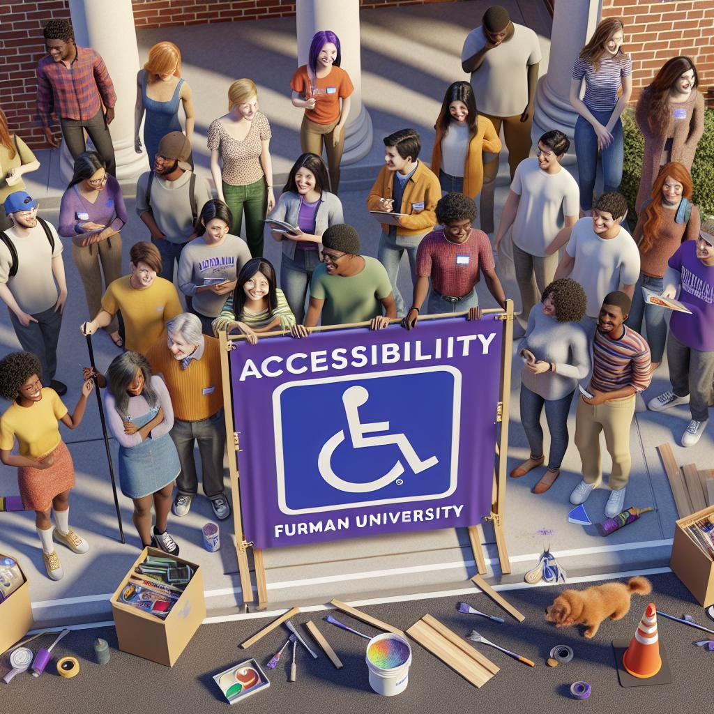 Furman students promoting accessibility.