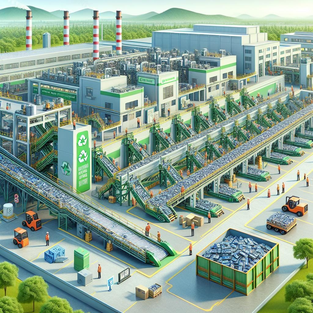 Lithium battery recycling plant