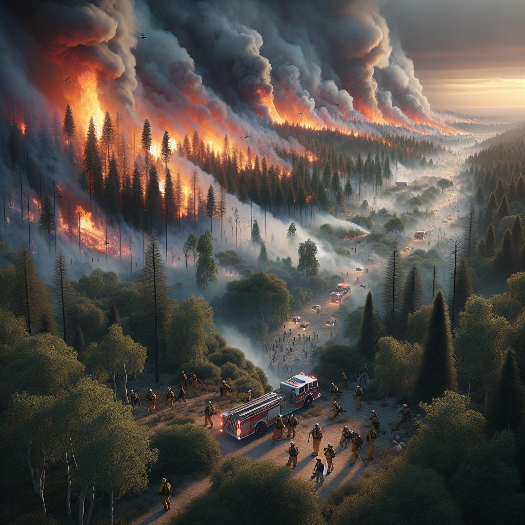 Burning forests, evacuations.