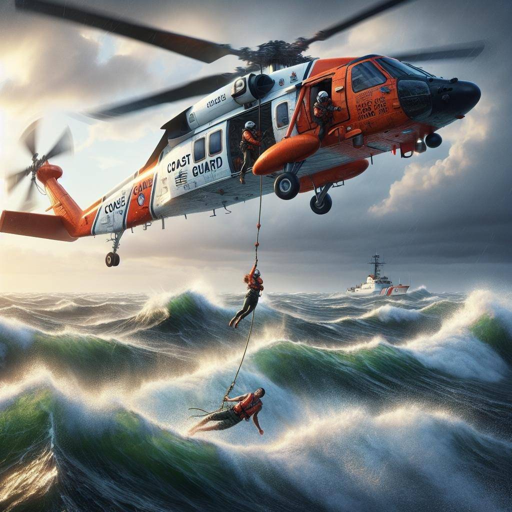 Coast Guard helicopter rescue