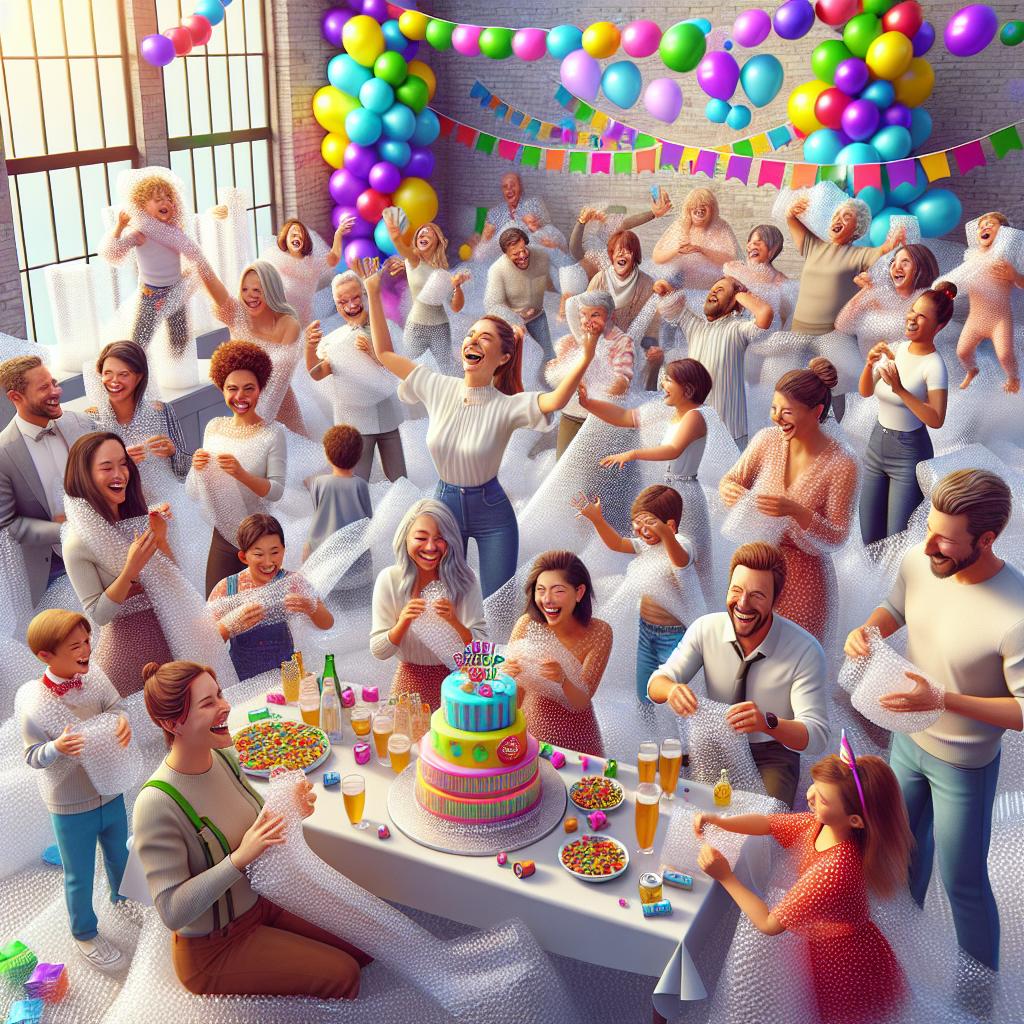 Bubble wrap celebration party