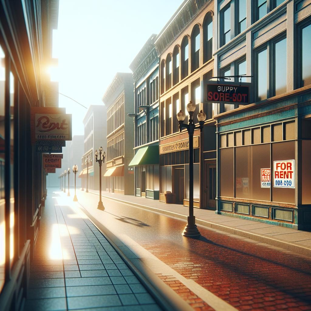 Empty storefronts during daytime.