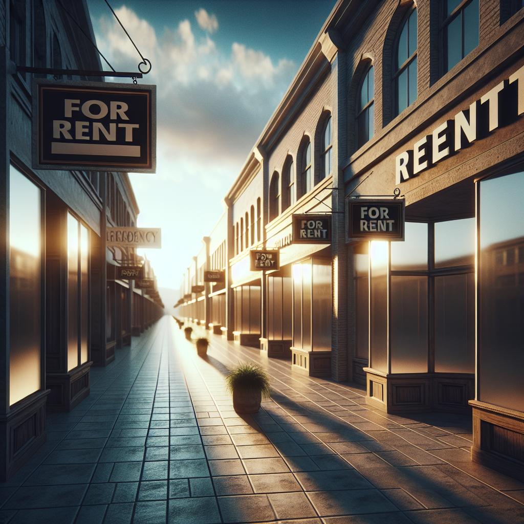 Empty storefronts in Greenville.