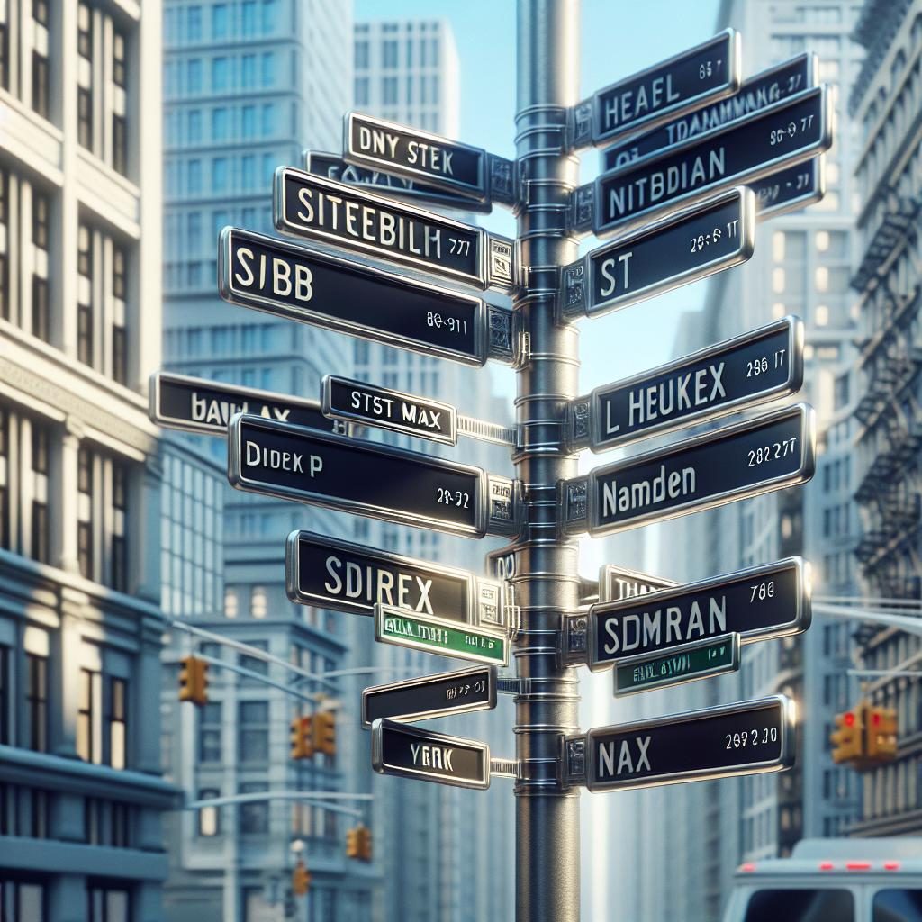 "City street name signs"