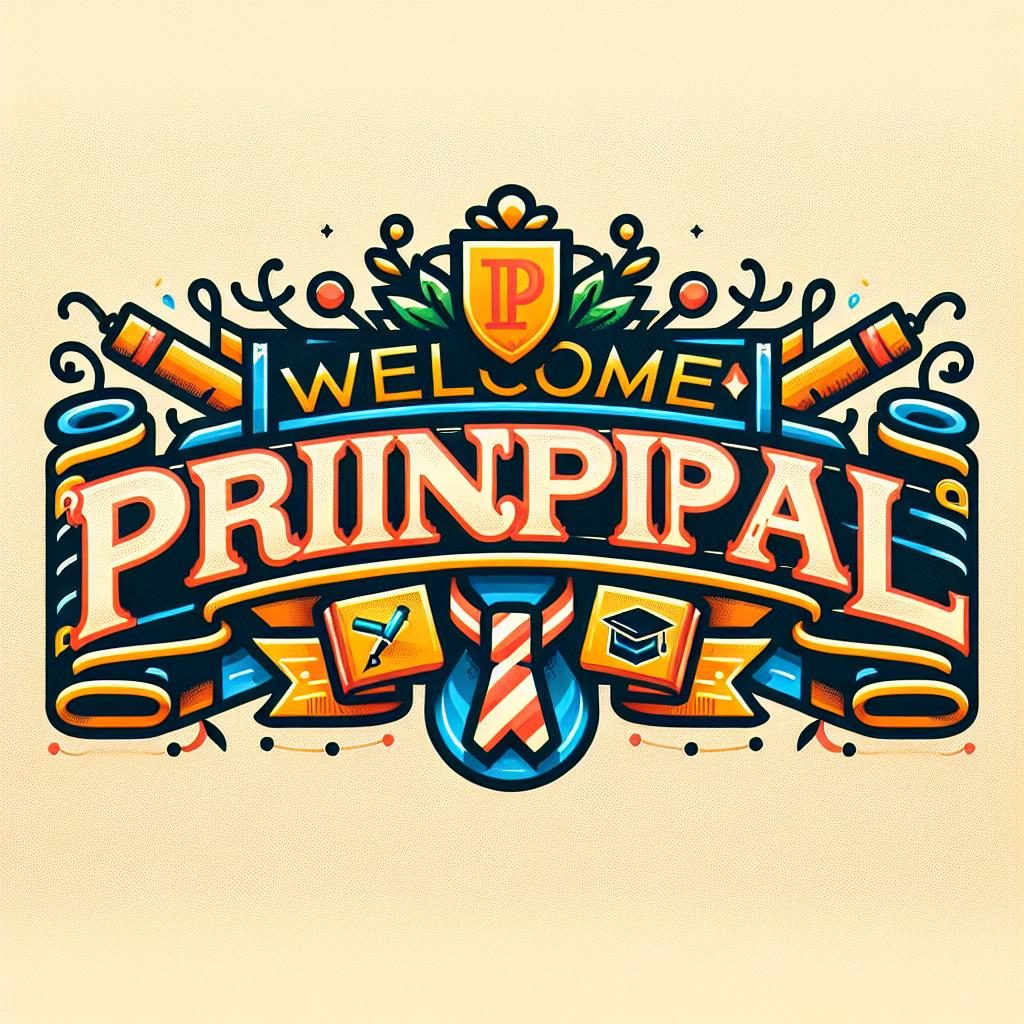 Principal welcome ceremony banner.