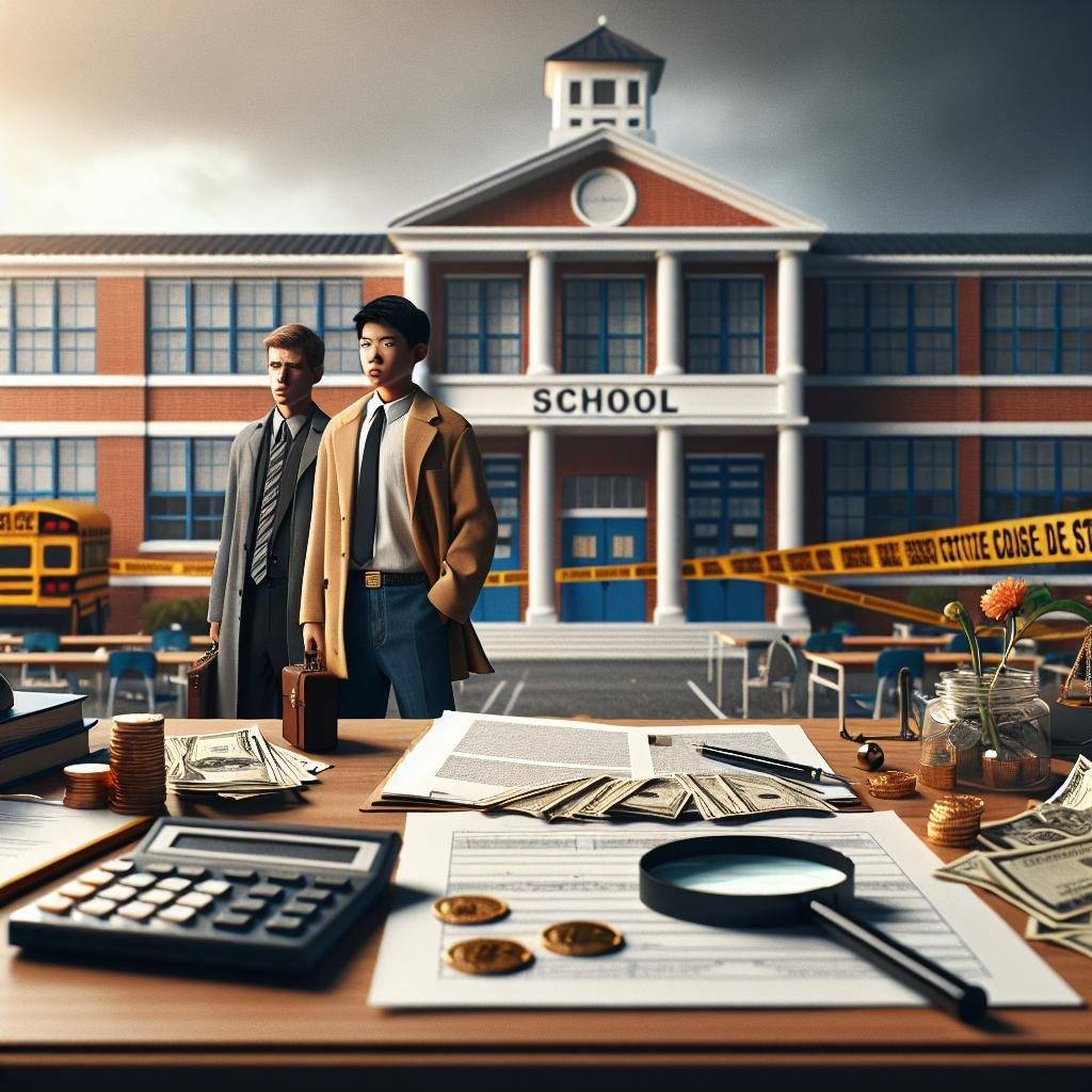 School corruption investigation concept.