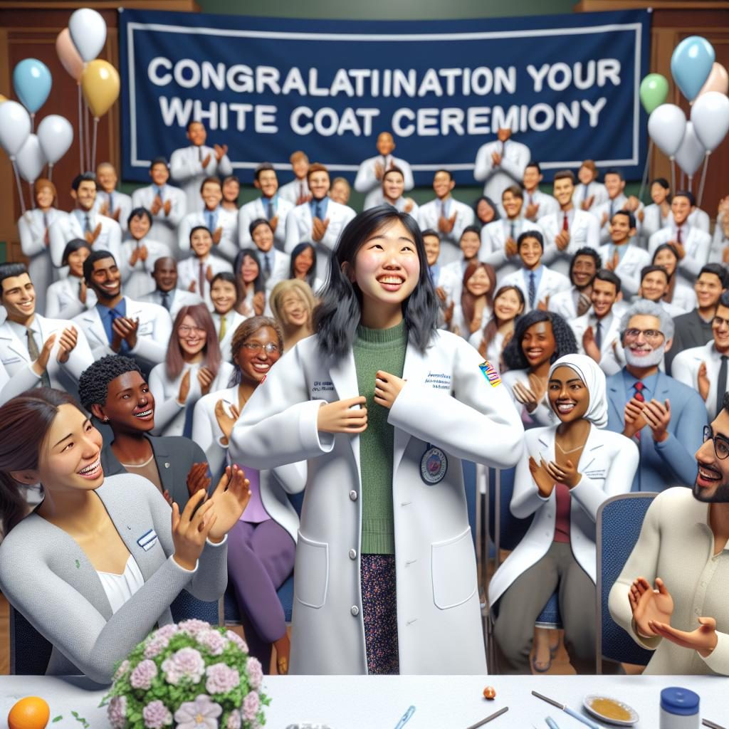 White coat ceremony celebration