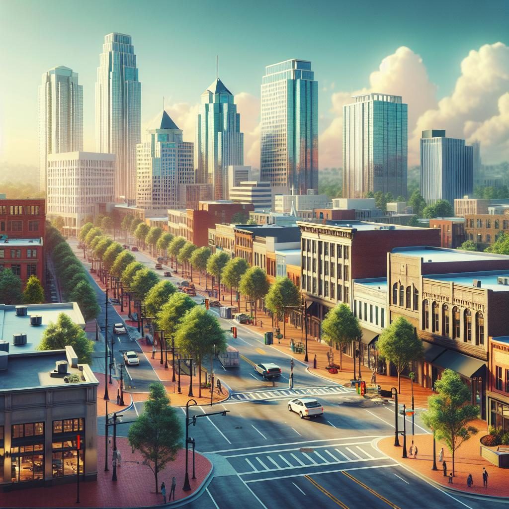 Greenville cityscape mockup.