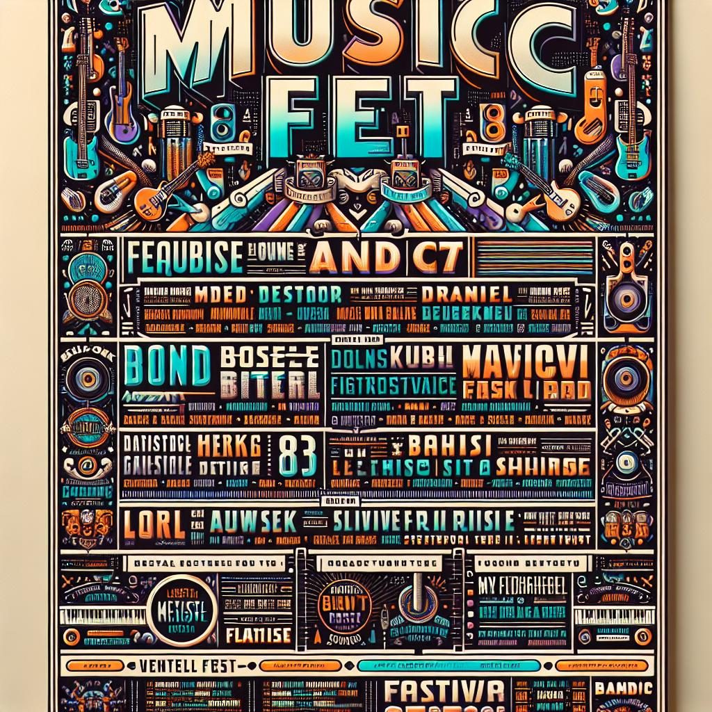 Music festival lineup poster.