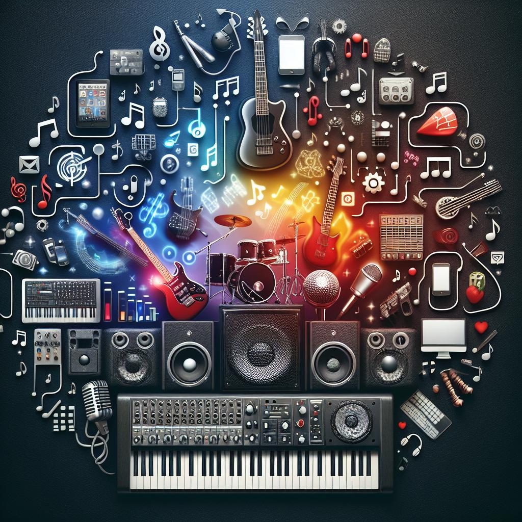 Music and technology concept