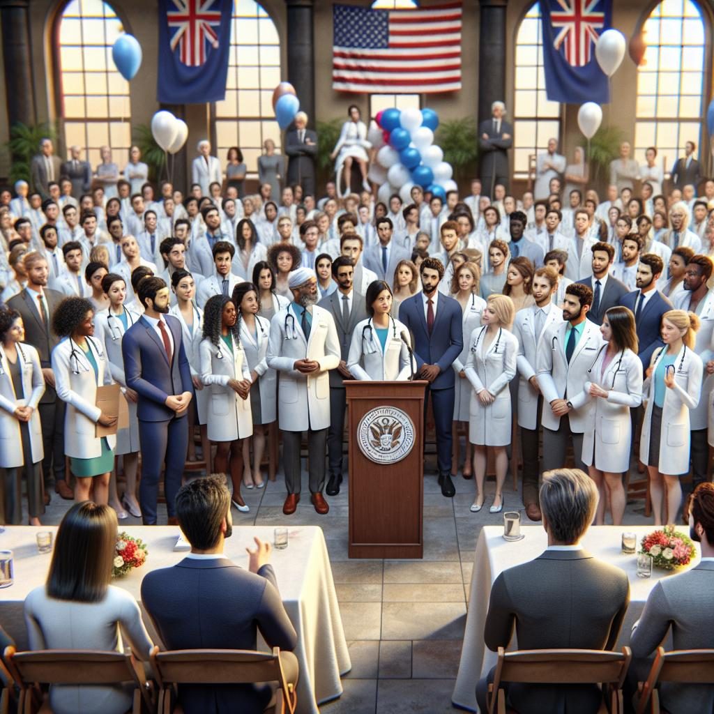 Medical school welcoming ceremony.