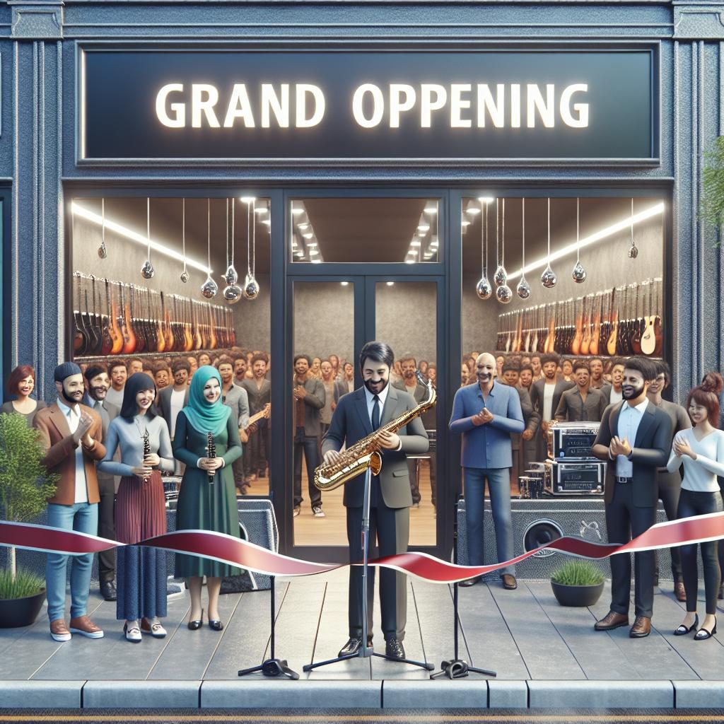 Music store grand opening.