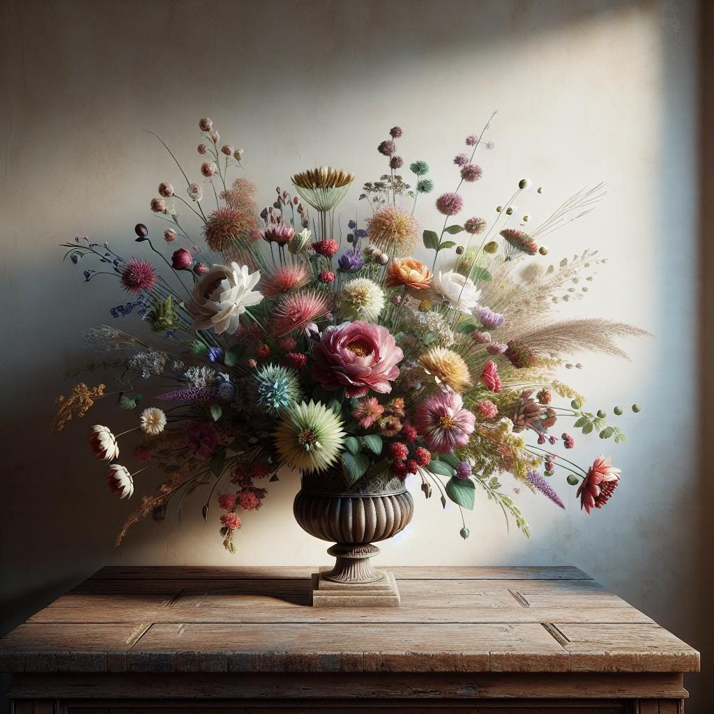 Artistic floral still life