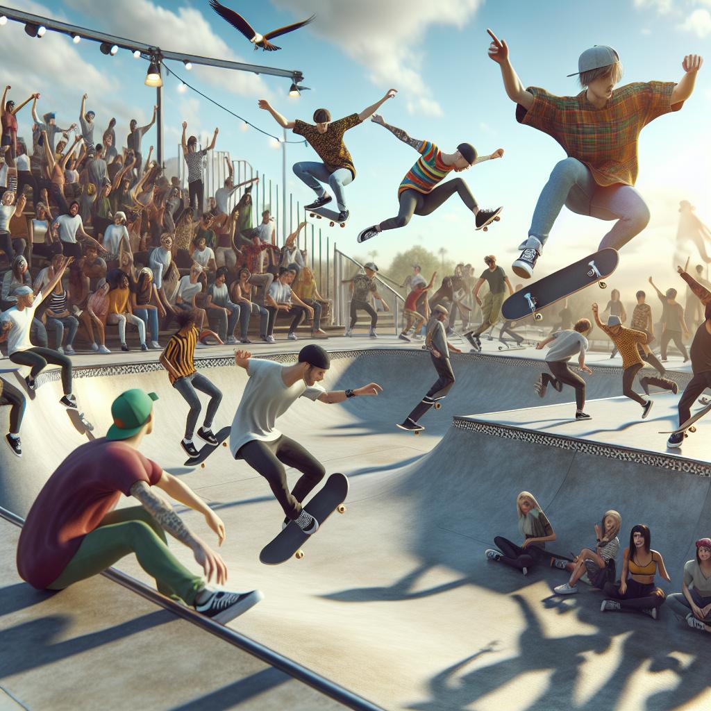 Dynamic Skatepark Excitement