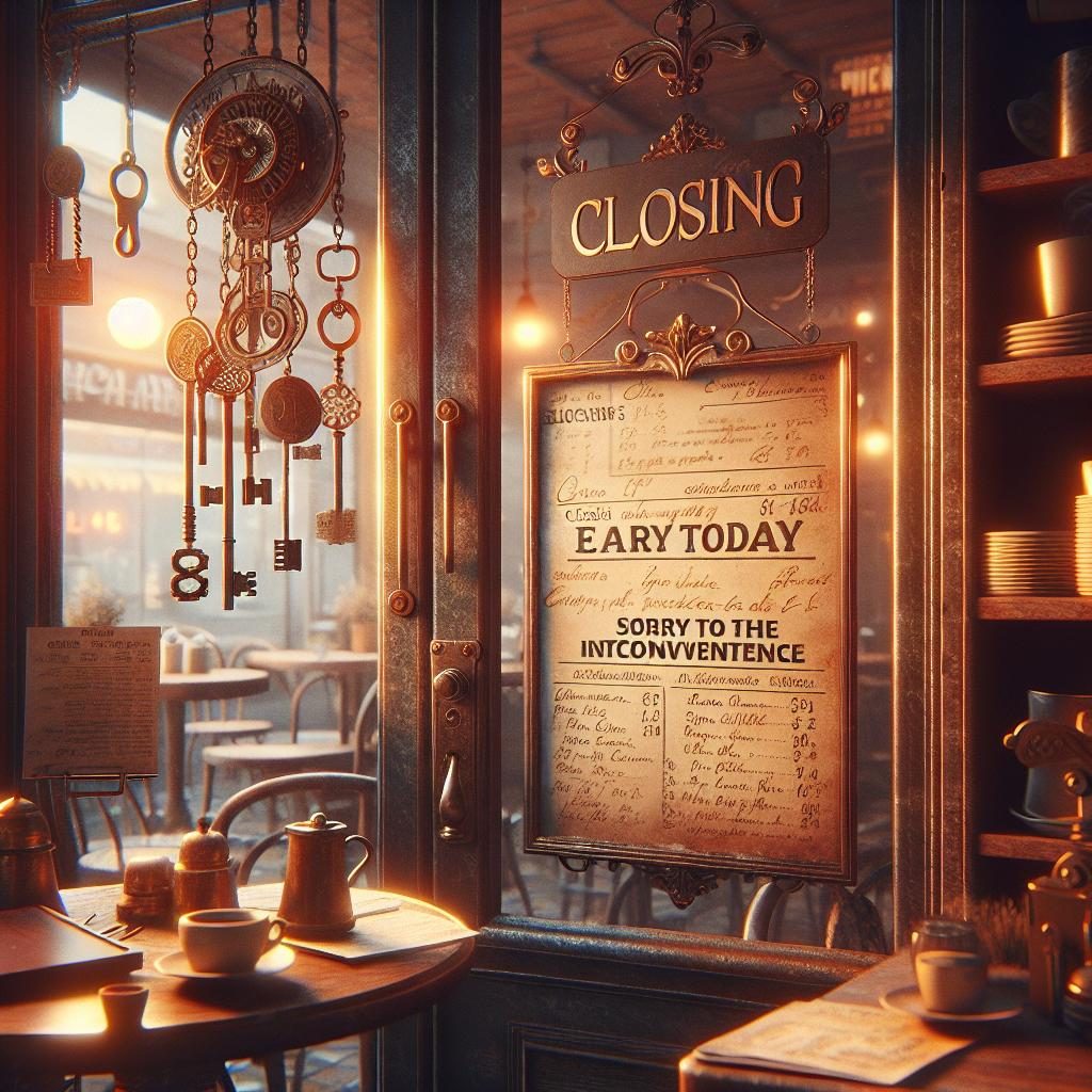 Cafe Closing Announcement