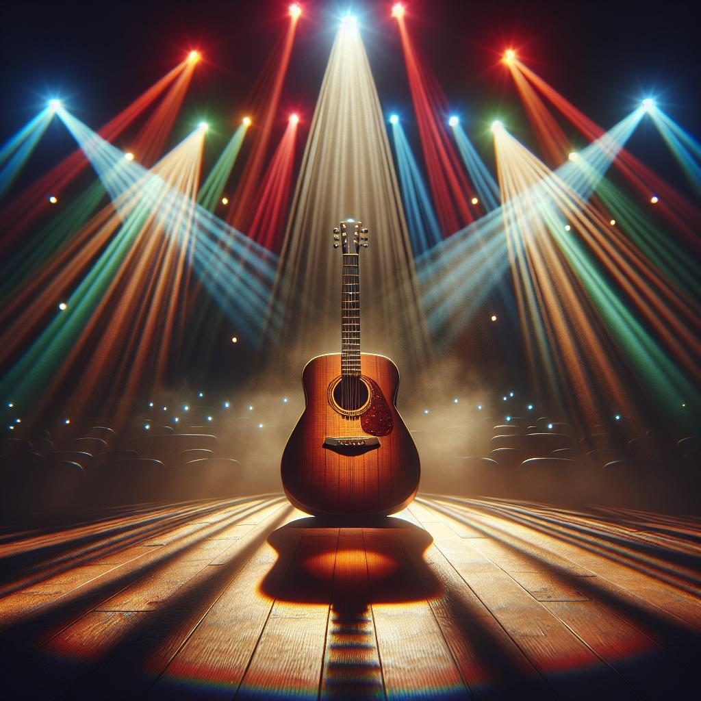 Guitar and Concert Lights