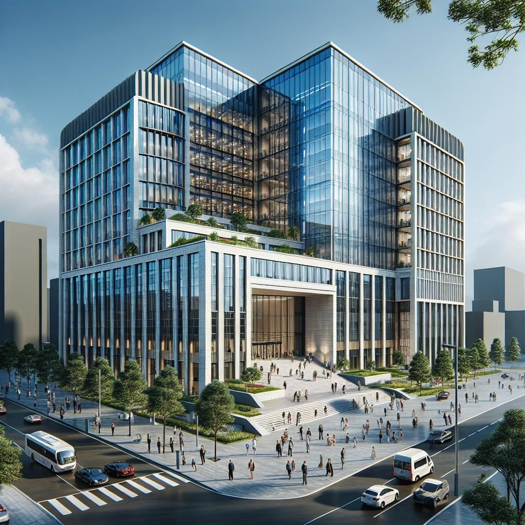 Modern City Hall Rendering