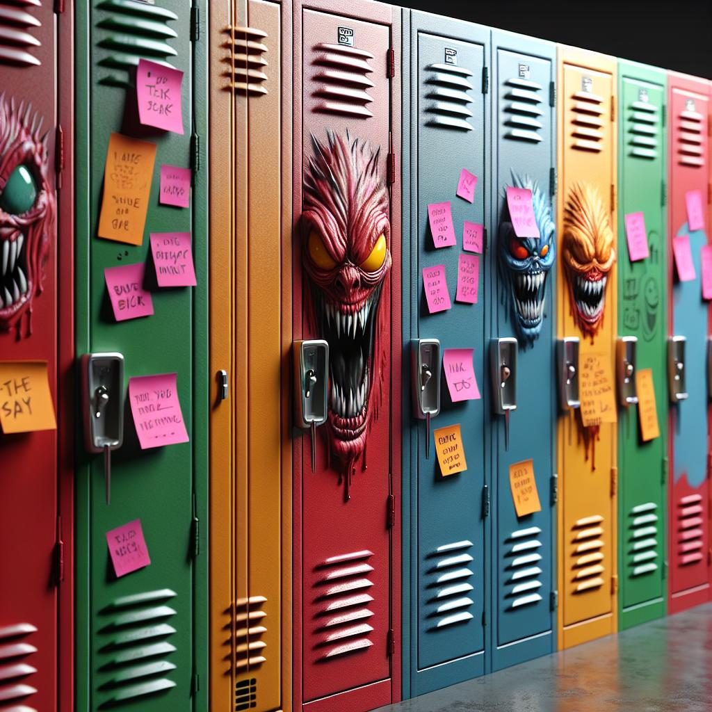 Lockers with threatening notes