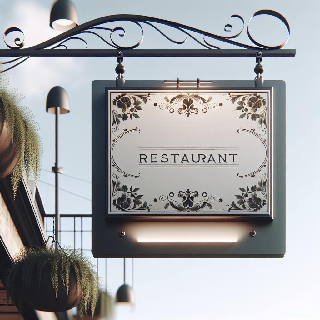 Empty Restaurant Sign