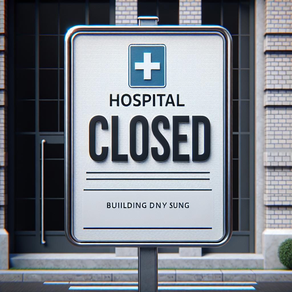 Closed Hospital Sign