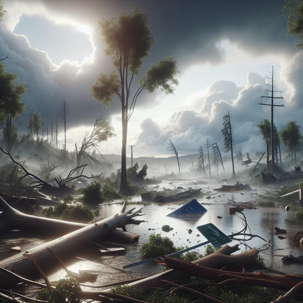 Storm-Damaged Landscape