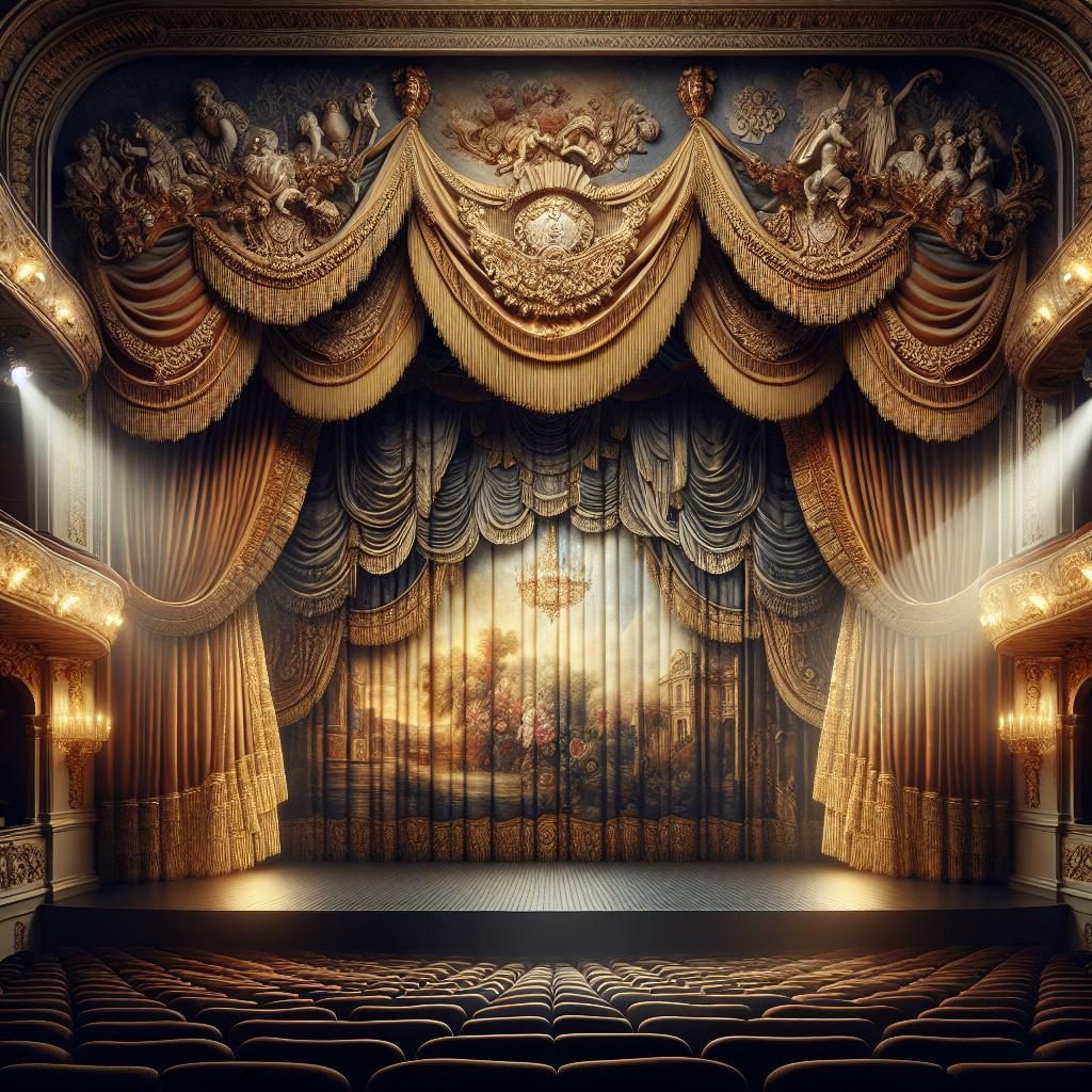 Theater stage backdrop