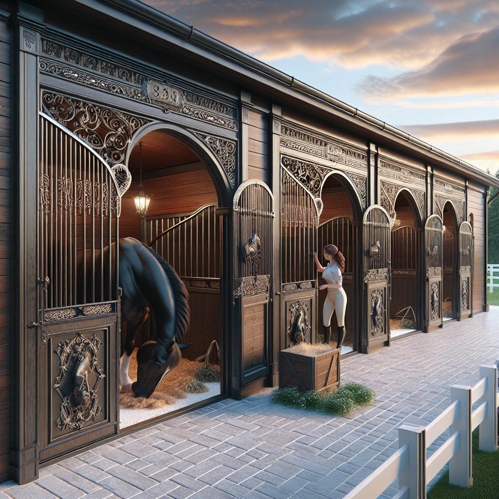 Elegant horse stables