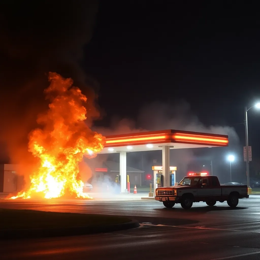 Early Morning Blaze at Greenville Gas Station Raises Safety Concerns