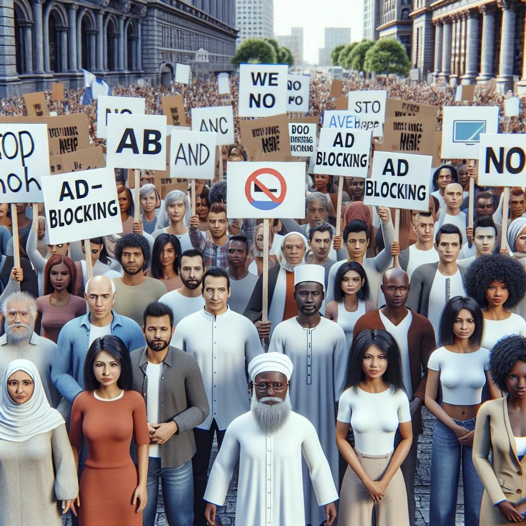 Protest against ad-blocking.