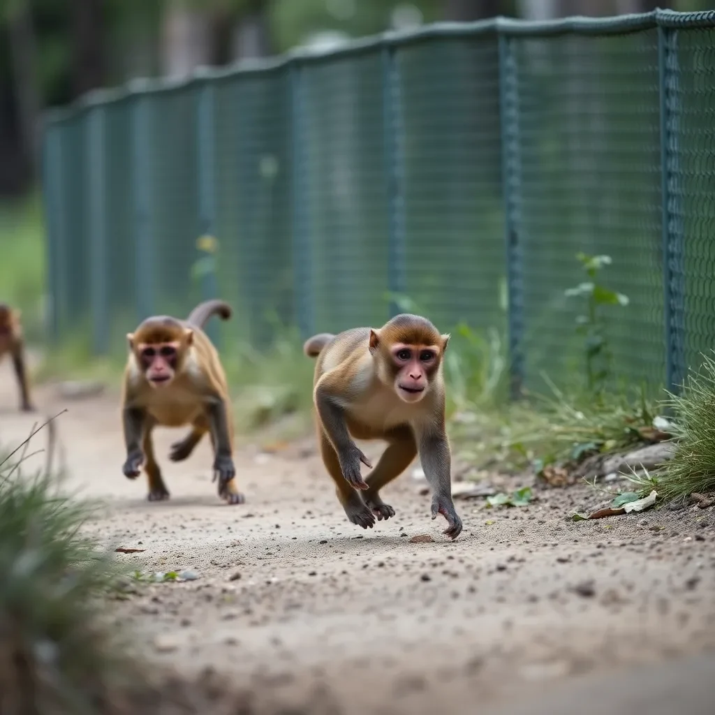 Escape of Forty-Three Rhesus Monkeys from Research Facility in Yemassee, South Carolina