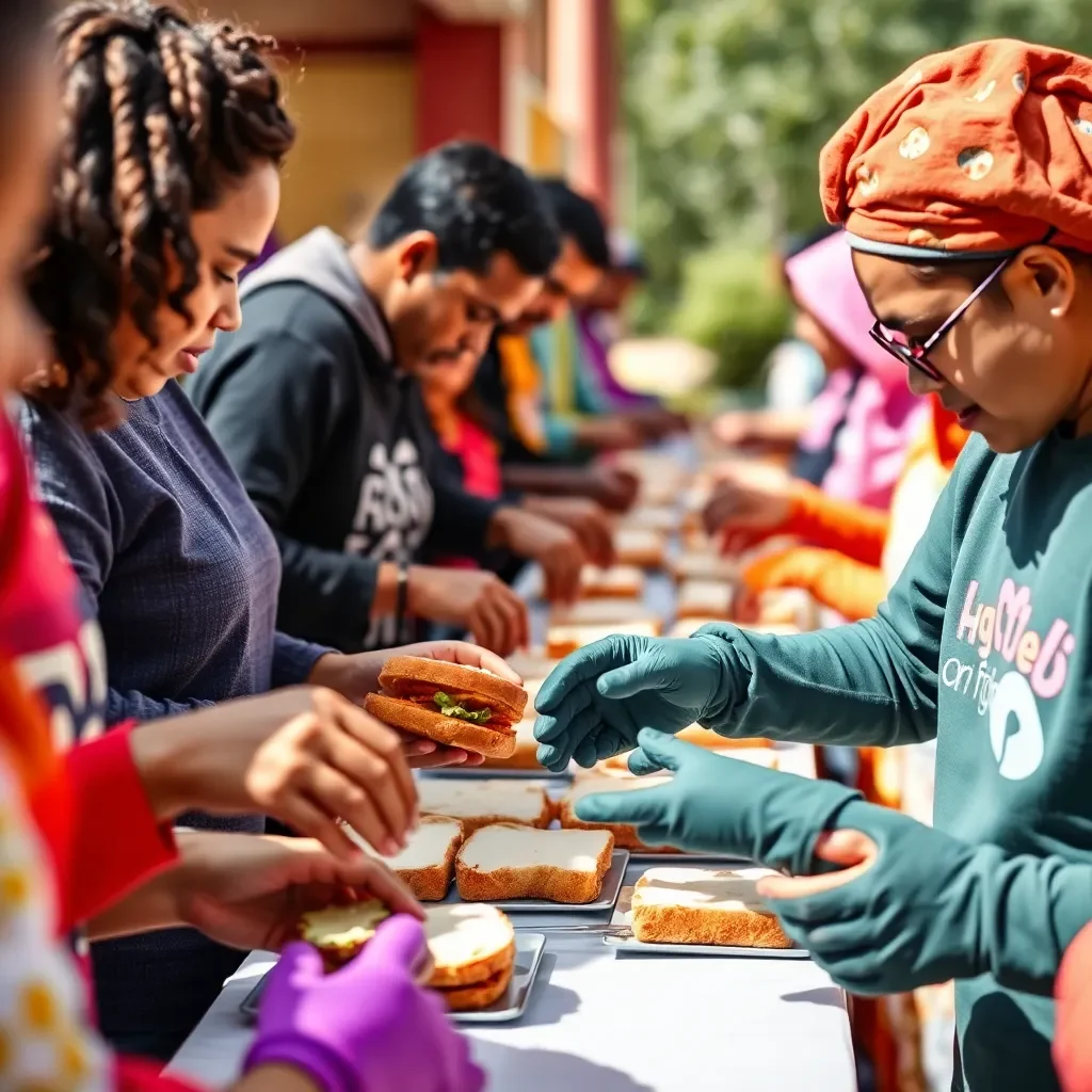 Greenville Unites for Sandwich-Making Event to Combat Hunger