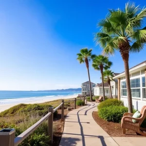 Picturesque coastal community with vibrant retirement lifestyle elements.