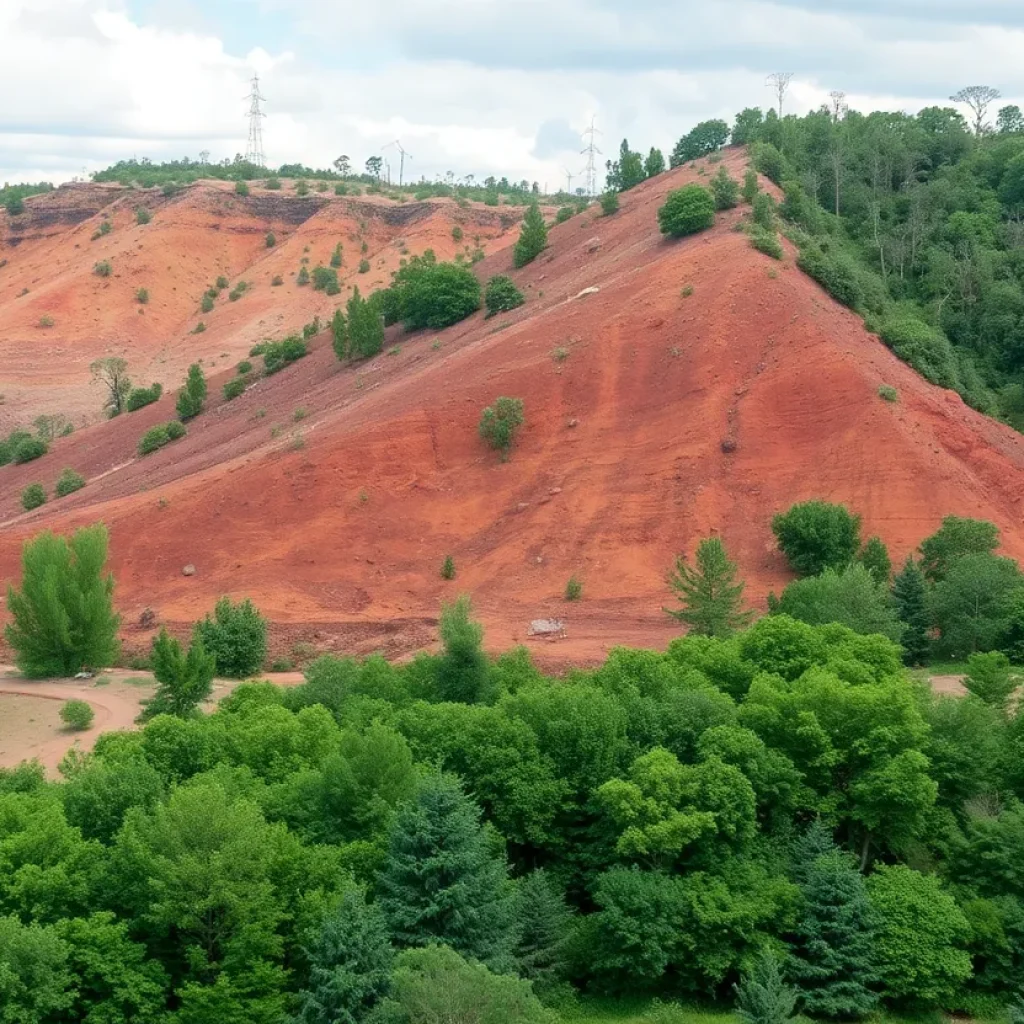 Scorched earth contrasting lush greenery, highlighting climate extremes.