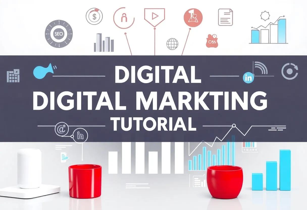 A visual representation of digital marketing strategies and tools