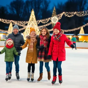 Families ice skating at United Community Ice in Greenville