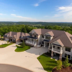 View of luxury homes in the Greenville-Anderson area