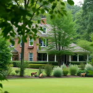 Suburban home in Greenville with surrounding nature