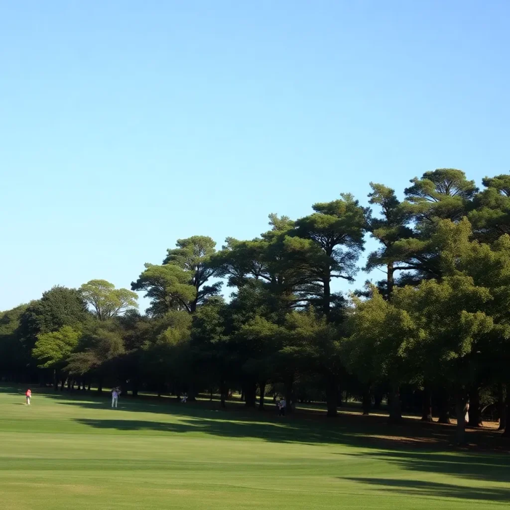 Wake Forest men's golf team performing at the Furman Invitational