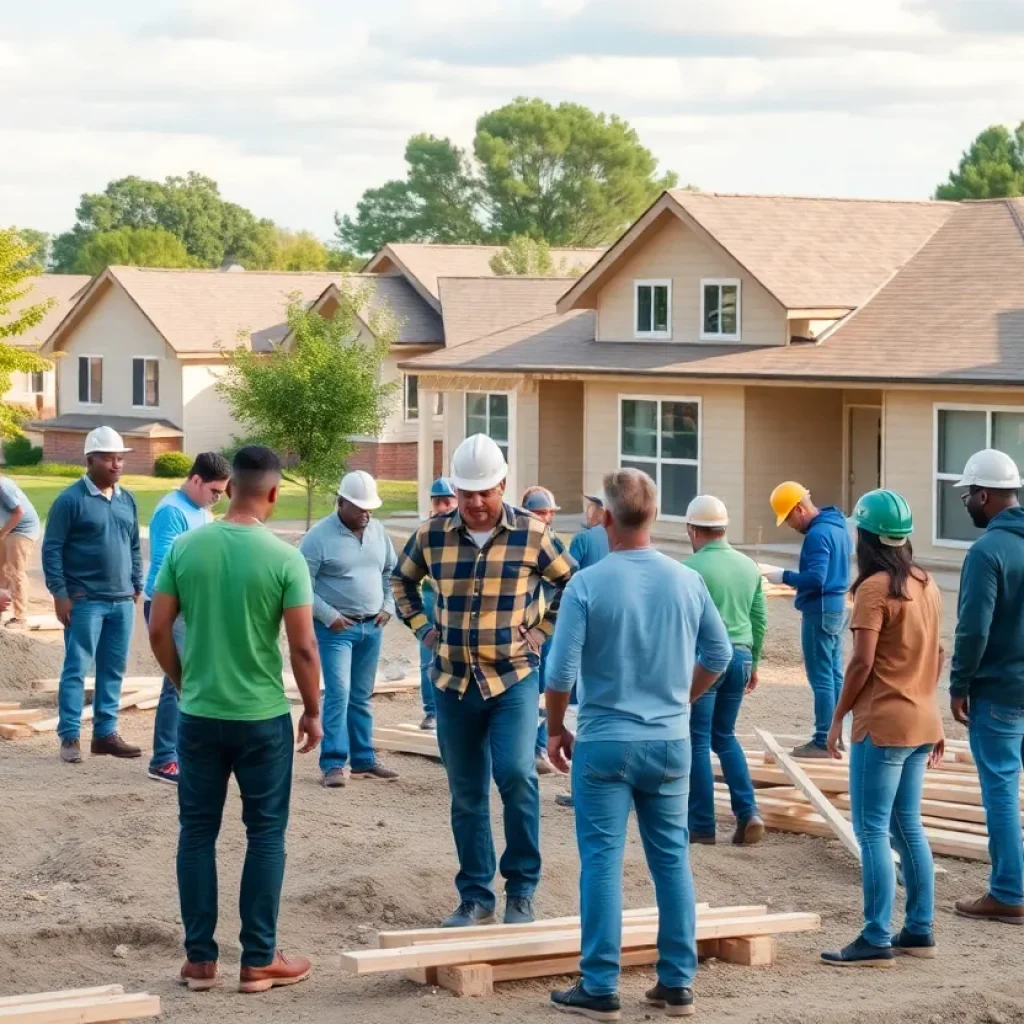 Construction site for affordable housing in Greenville County